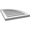 Ekena Millwork Quarter Round Top Right Surface Mount PVC Gable Vent w/ 2"W x 2"P Brickmould Sill Frame, 18"W x 22"H GVPQR18X2203SF - alternate 5